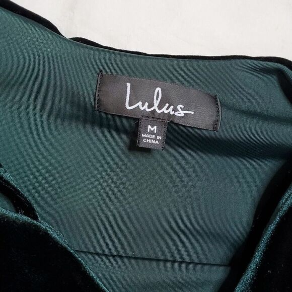 Lulu's My Kind of Romance Dark Green Velvet Off-the-Shoulder Mini Dress - Picture 5 of 7